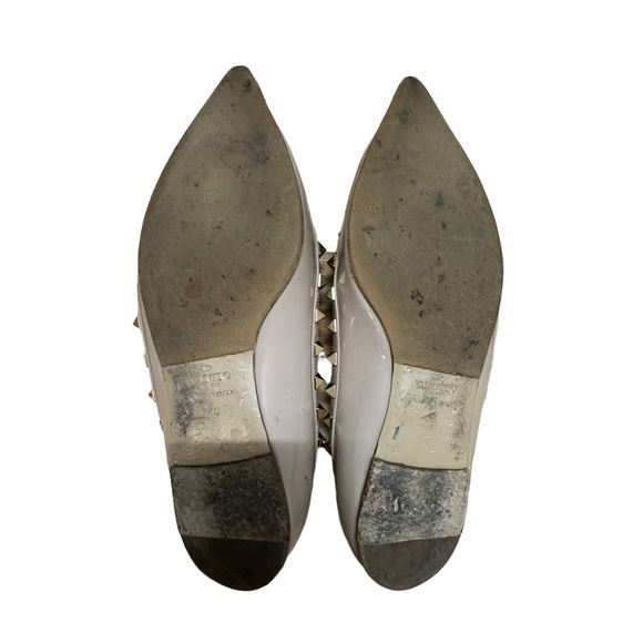Valentino Light Tan Rockstud Flats - Picture 5 of 6